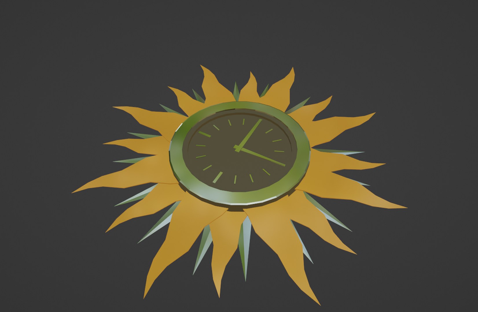 Art Deco Sun Clock 3D Model - TurboSquid 1938735