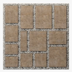 Paving tile pebble n10 3D model