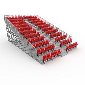 3D Bleachers 34 model