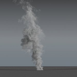 smoke rising 02 - 3D model