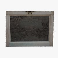 Historical Bronze engraved bord  Italy Piacenza