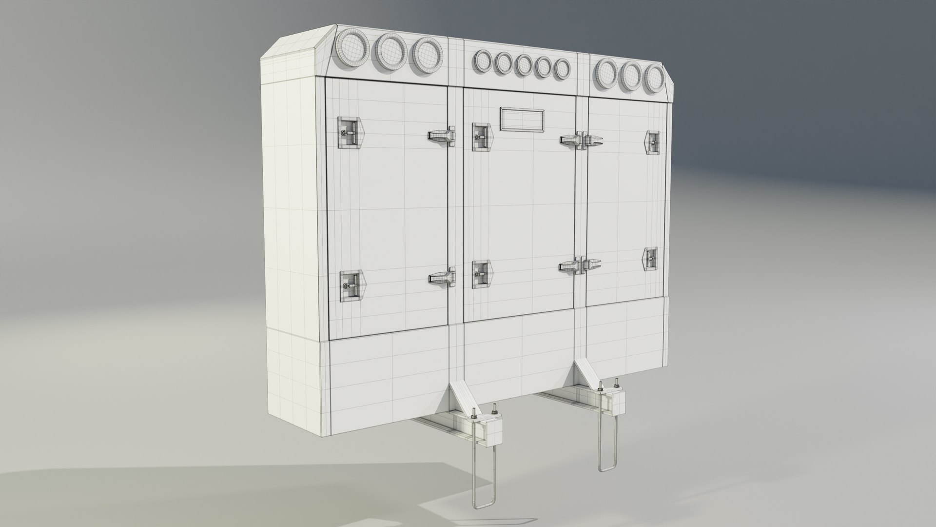 Aluminium Enclosed Headache Rack 3D - TurboSquid 2397097