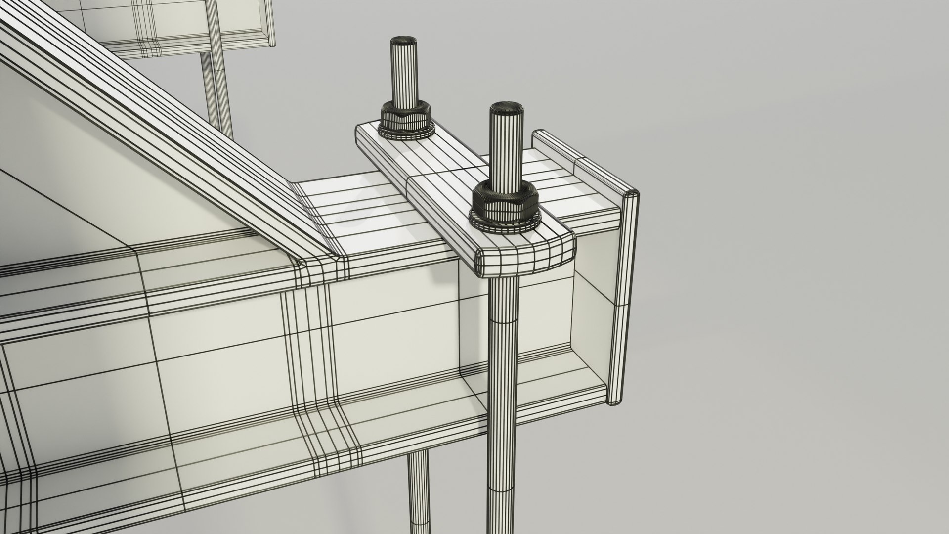Aluminium Enclosed Headache Rack 3D - TurboSquid 2397097