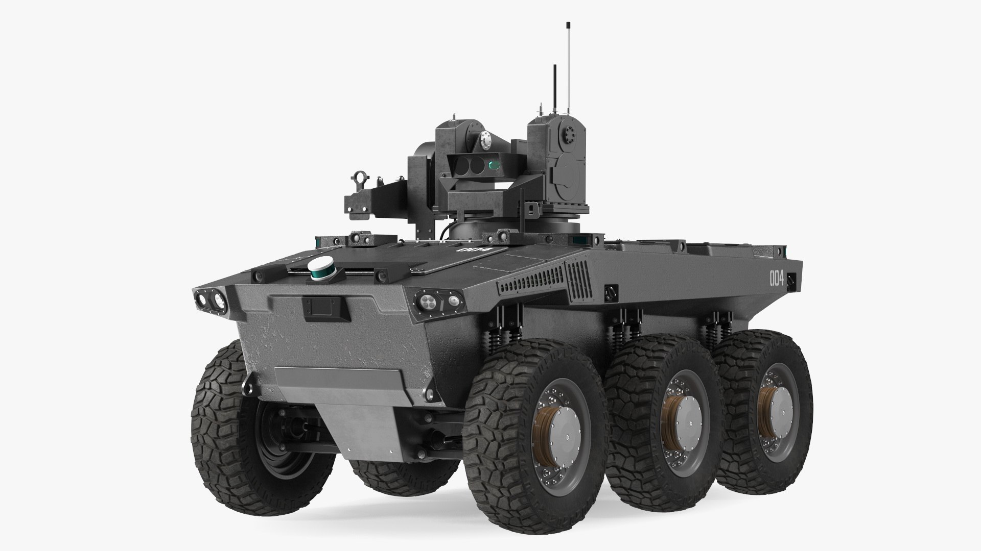 Armed Scout Robot Rigged 3D model preview