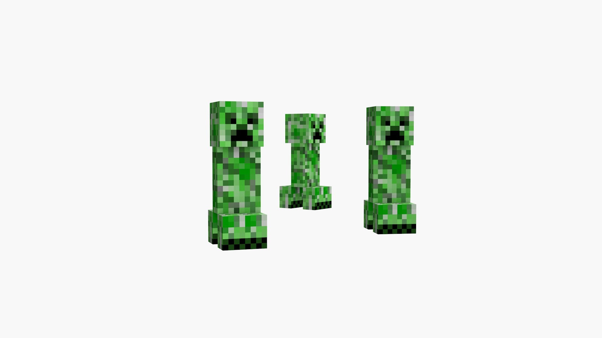 3d Minecraft Creeper Model Turbosquid 1842652 2661