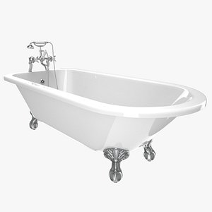 vintage bathtub essex white 3D model