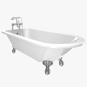 Vintage Bathtub Essex White Coated