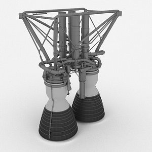 3D lr-87 rocket engine titan