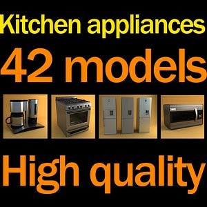 3d model of kitchen appliances