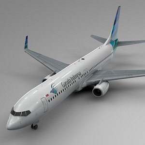 3D model garuda indonesia boeing 737-800