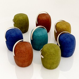 carry-on poufs 3D model