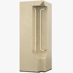 Interior Sci-fi Internal Corner Part PBR 3D