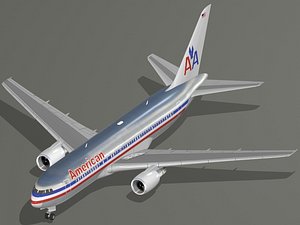 3dsmax b 767-200 american airlines