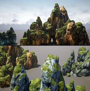 pack mountains rocks games model