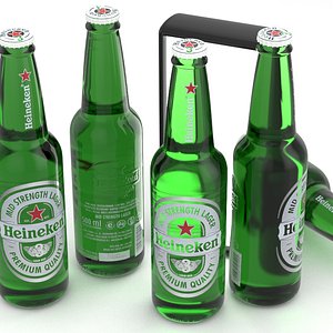 3D beer bottle heineken 3