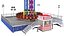 Large Detailed Amusement Park Rides