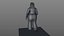 Animated Walking European Fat Woman