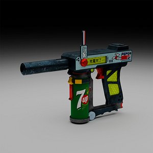 7Up Gun Low-poly 3D model model