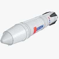 Deep Blue Aerospace Nebula Rocket Rigged for Maya