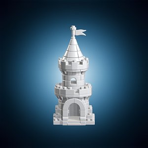 LEGO Wizard Tower 3D Print Model 3D