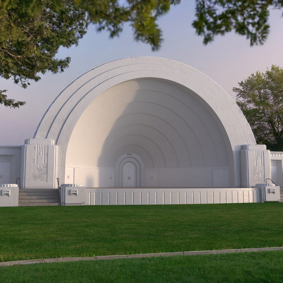 Art Deco Open Air Stage 3D model preview