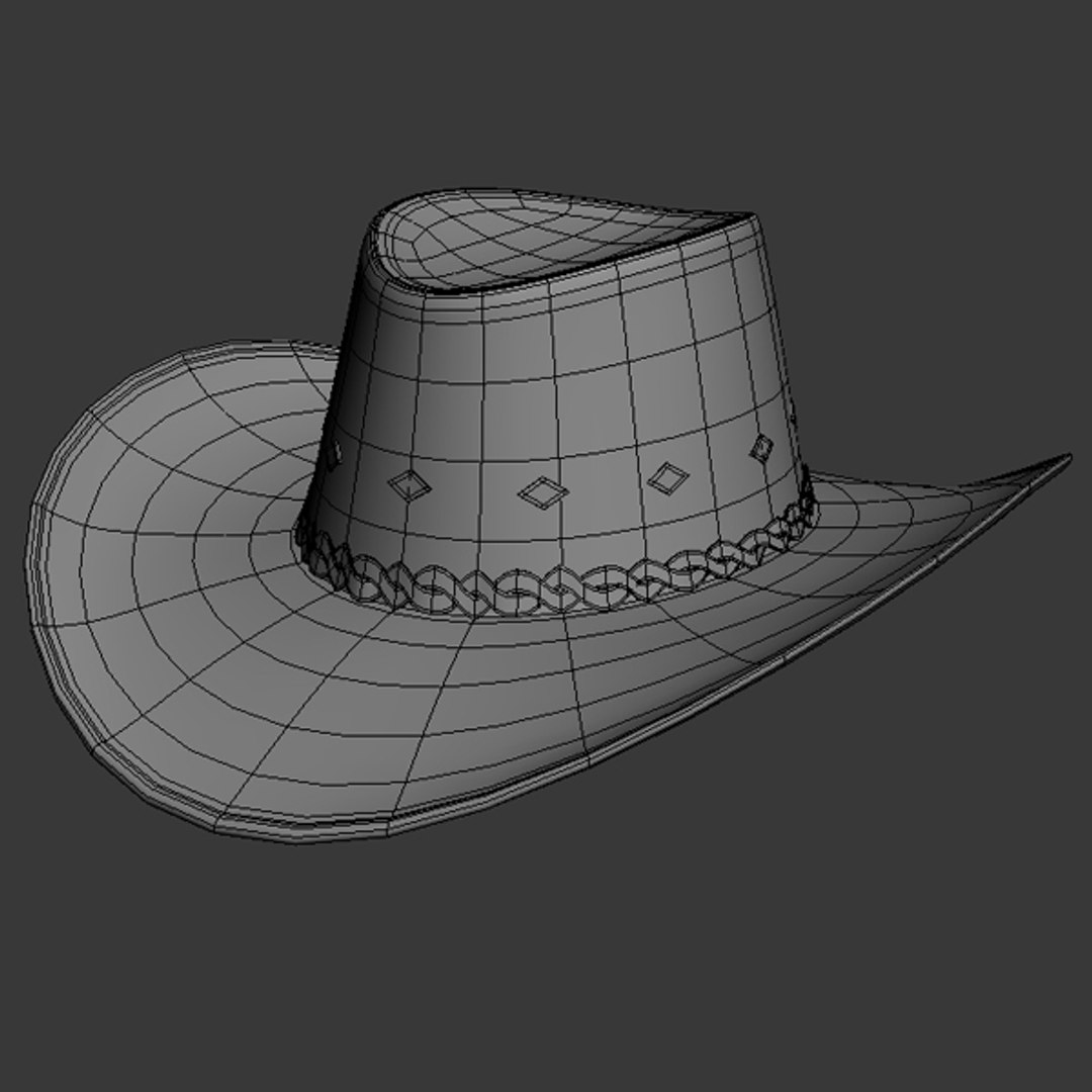 3d hat cowboy cow