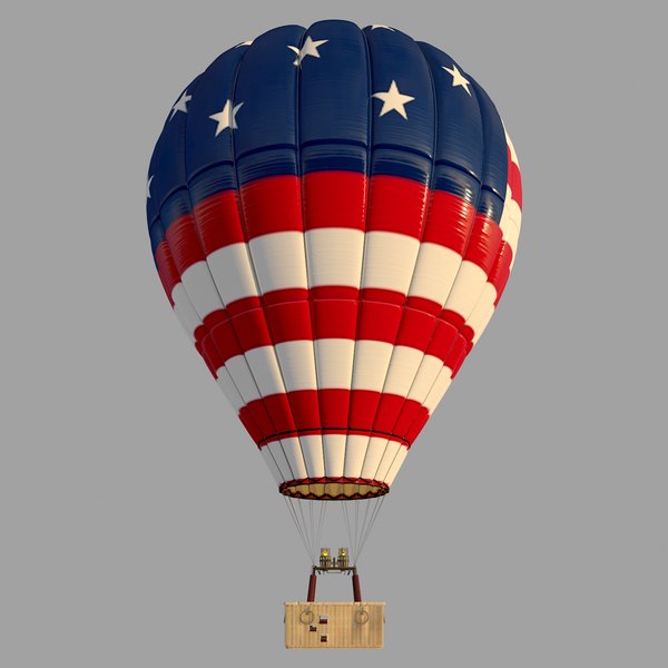 usa parachute 3D model