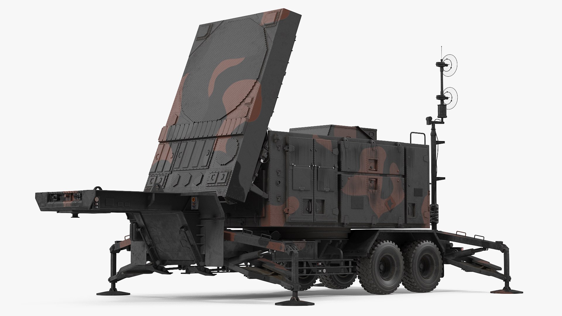 Camouflage Patriot AN MPQ53 Radar 3D model preview
