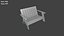 3D Low Poly Benches Pack model