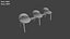 3D Low Poly Benches Pack model