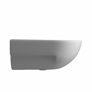 3D wall hung half wash basin model