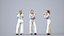 Basics0282 - A set containing 5 models of male and female adults standing in casual attire in public