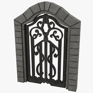 Medieval Door Gate Ornate Design Door 3D Model