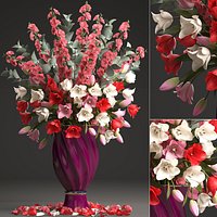 Bouquet of spring flowers tulips