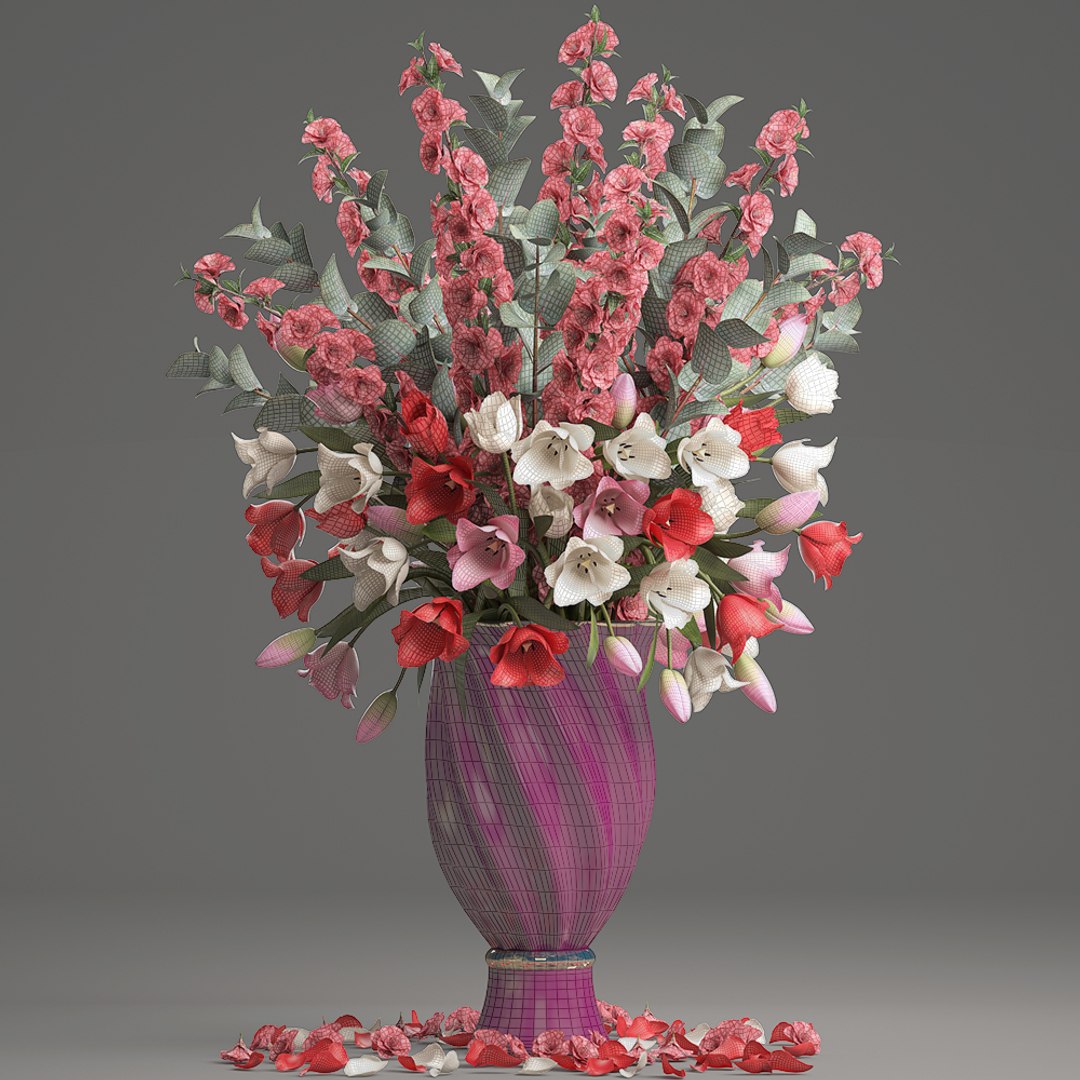 Bouquet Spring Flowers Tulips 3D Model - TurboSquid 1285528