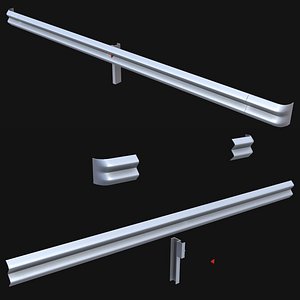 Road Guardrail Game Ready PBR