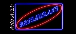 animated neon sign board