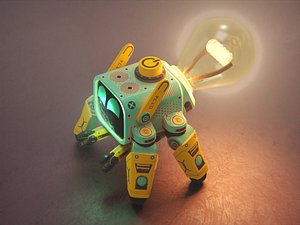 3D model cute bot