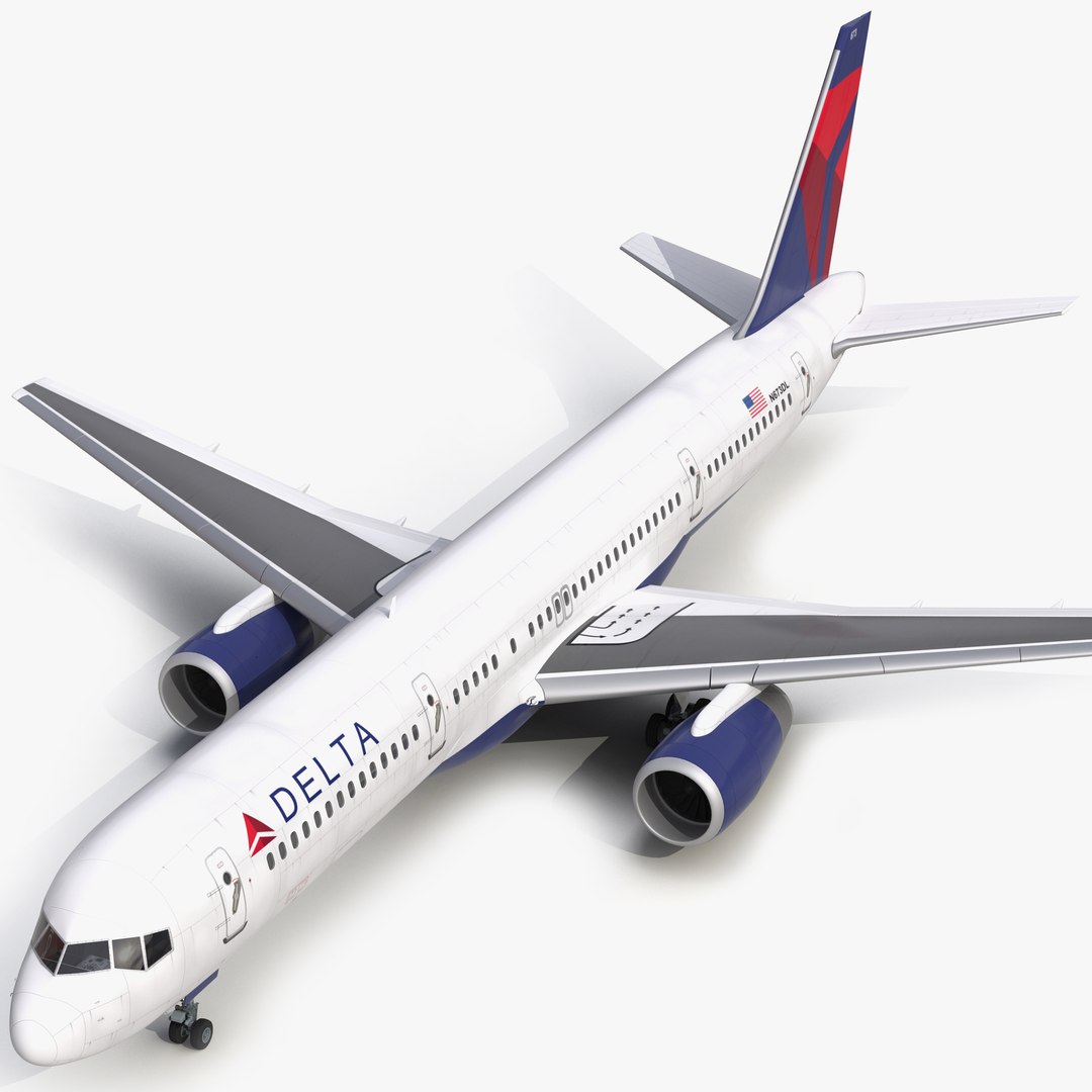 Boeing 757-200 Delta Air Lines 3D model preview