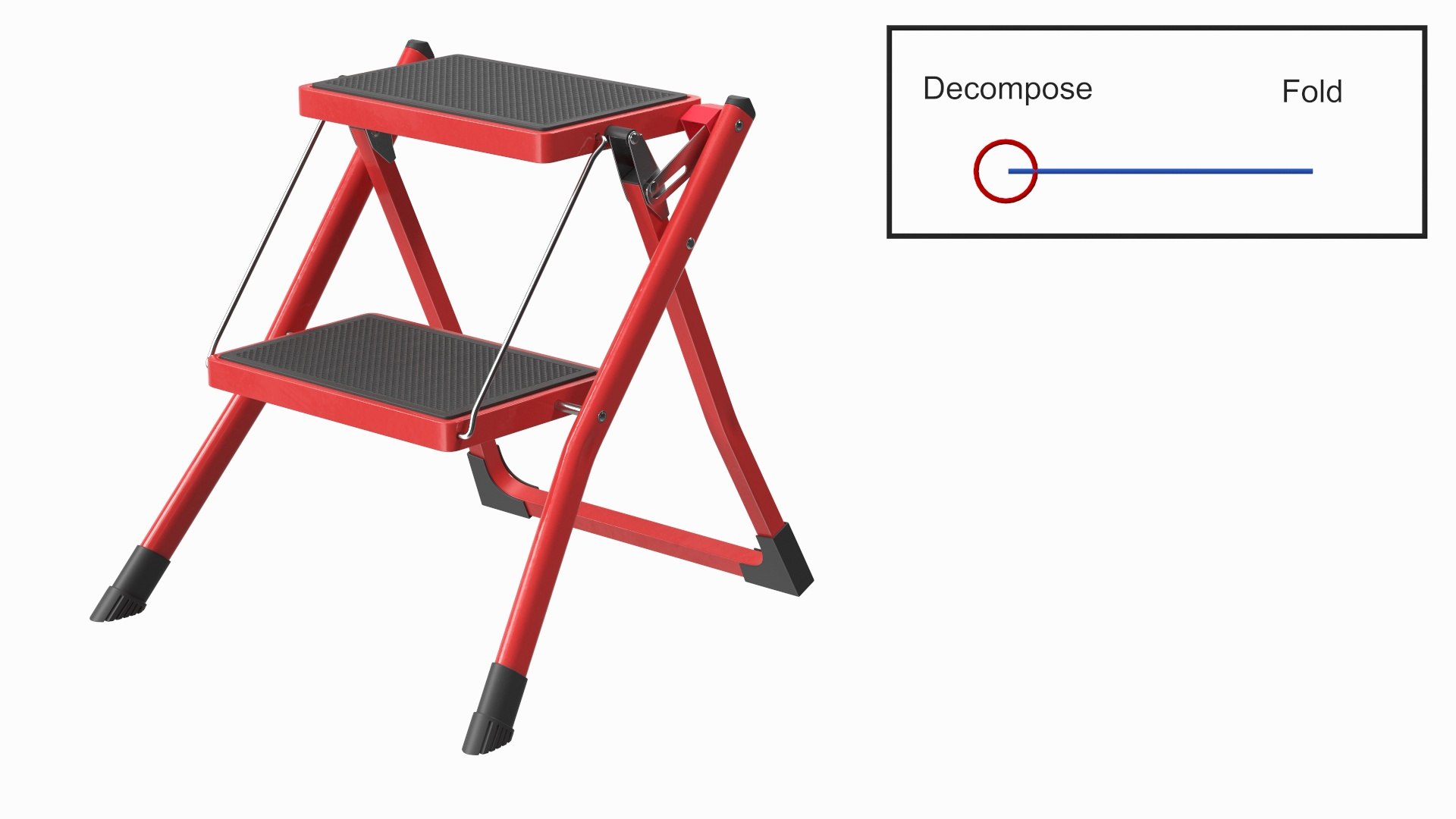 3D Step Stool Red Rigged - TurboSquid 2092119