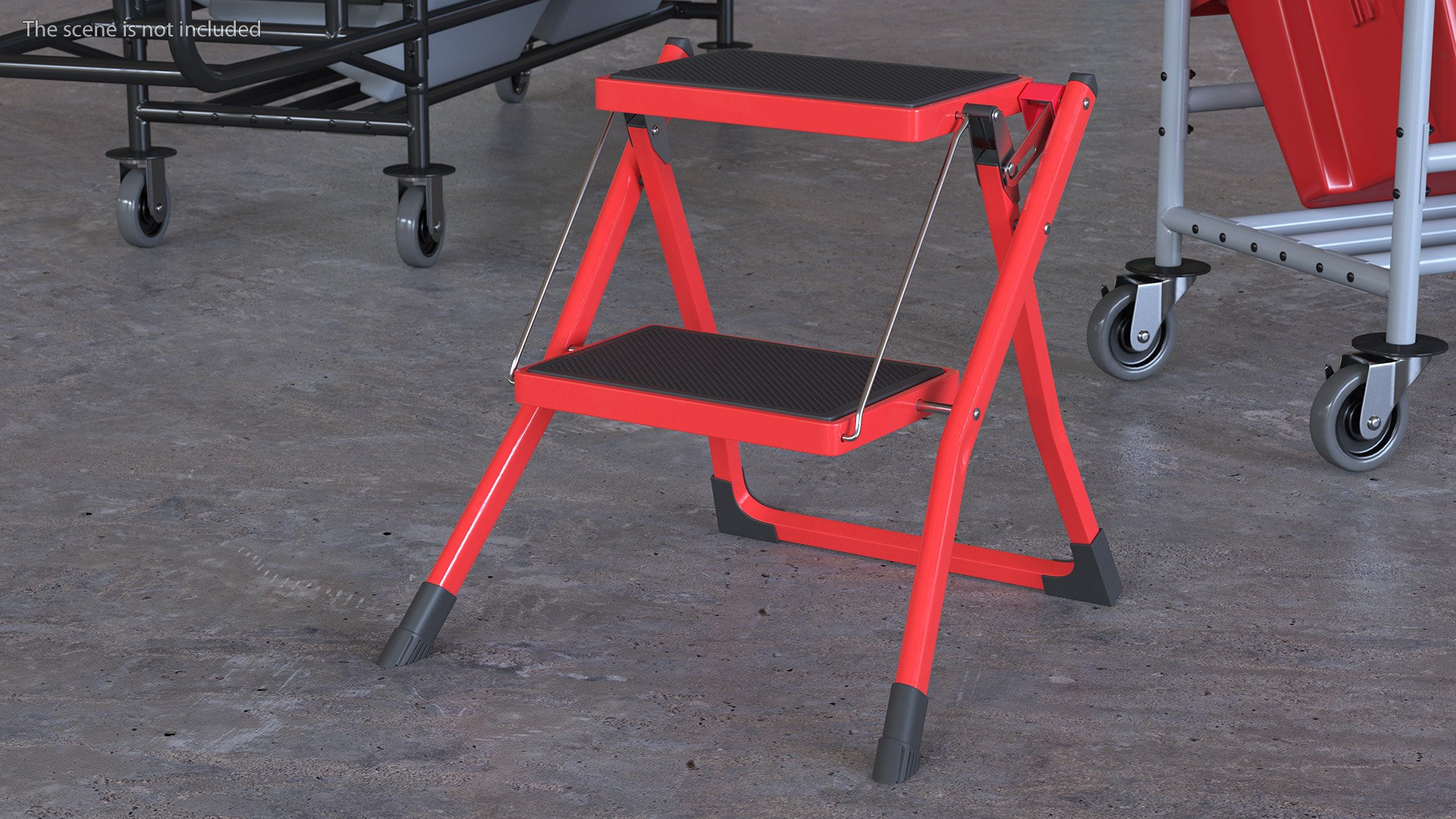 3D Step Stool Red Rigged - TurboSquid 2092119