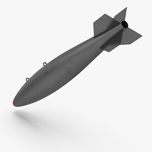 Falling Aircraft Bomb 3D model