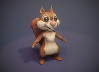 Cartoon Squirrel 3D Model