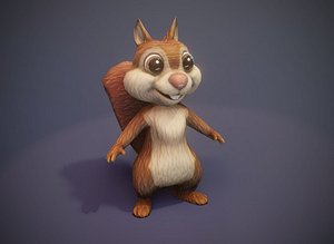 Cartoon Squirrel 3D Model