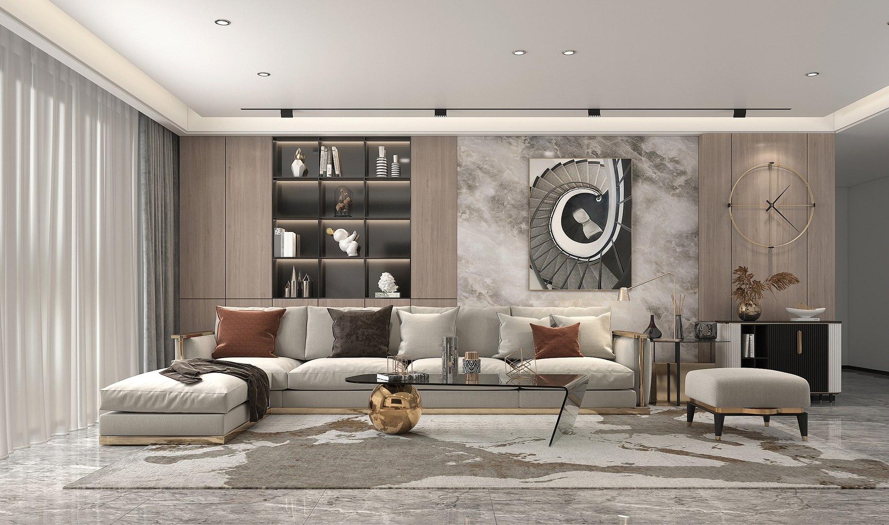 Modern Living Room Scene 6 3D model - TurboSquid 2113208