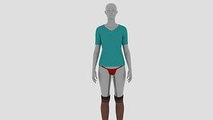 3D Womens Dress - Female Outfit Clothes