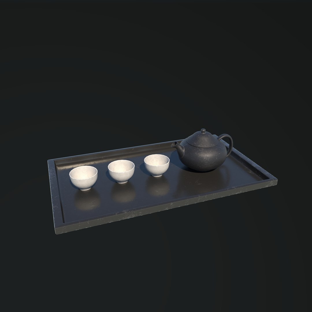 Japanese Tea Set 3D Model Model - TurboSquid 2341737