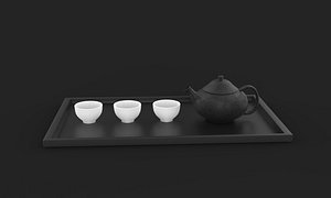 Japanese Tea Set 3D model model