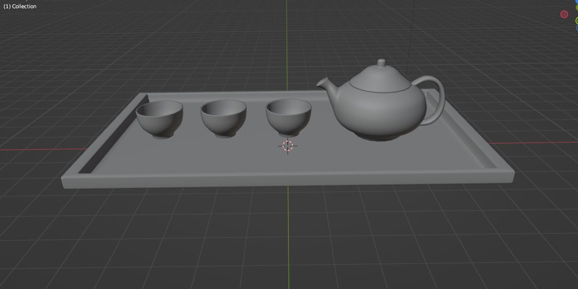 Japanese Tea Set 3D Model Model - TurboSquid 2341737
