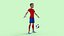 Cartoon Footballer Rigged 3D model
